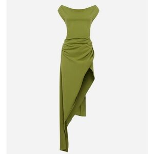 Brandon Blackwood draped jersey dress
